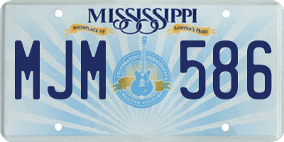 MS license plate MJM586