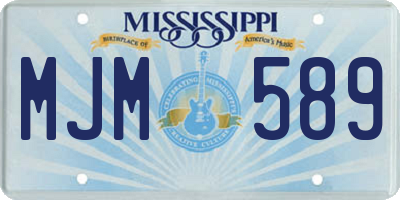 MS license plate MJM589