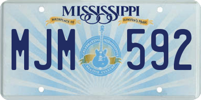 MS license plate MJM592