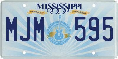 MS license plate MJM595