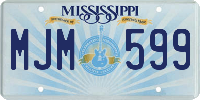 MS license plate MJM599