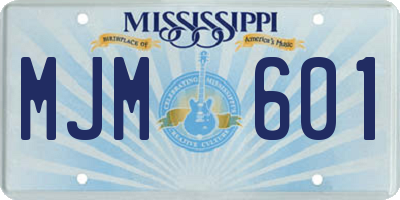 MS license plate MJM601