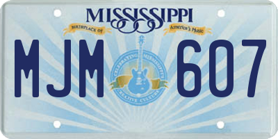 MS license plate MJM607