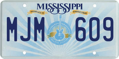 MS license plate MJM609