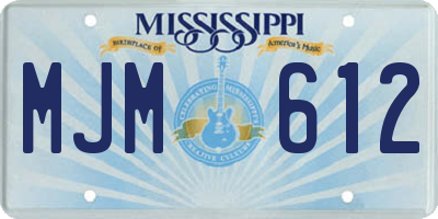 MS license plate MJM612
