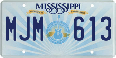 MS license plate MJM613