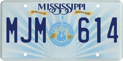 MS license plate MJM614