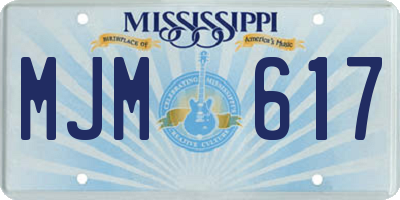 MS license plate MJM617