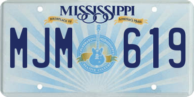 MS license plate MJM619