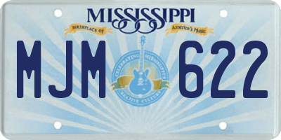 MS license plate MJM622