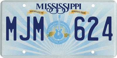 MS license plate MJM624