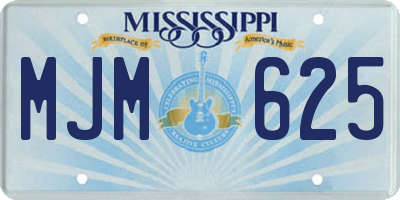 MS license plate MJM625