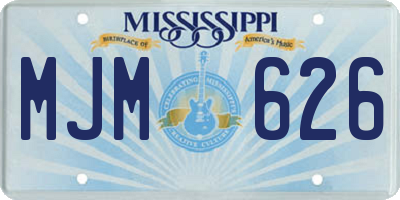 MS license plate MJM626
