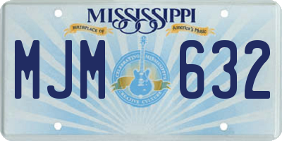 MS license plate MJM632