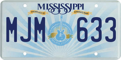 MS license plate MJM633