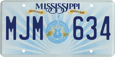 MS license plate MJM634