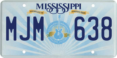 MS license plate MJM638