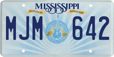 MS license plate MJM642