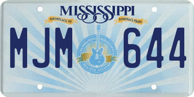 MS license plate MJM644