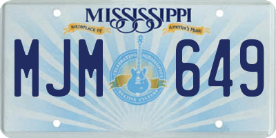 MS license plate MJM649