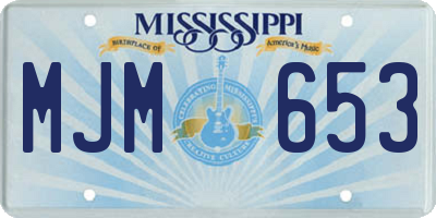 MS license plate MJM653