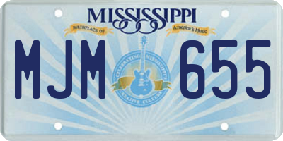 MS license plate MJM655