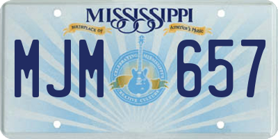 MS license plate MJM657