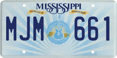 MS license plate MJM661