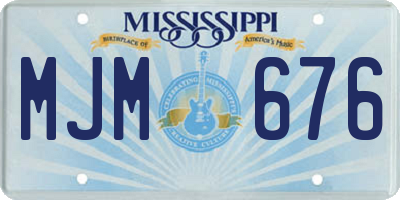 MS license plate MJM676