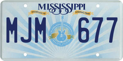 MS license plate MJM677