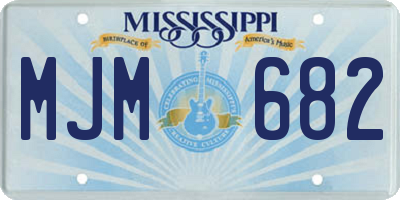MS license plate MJM682