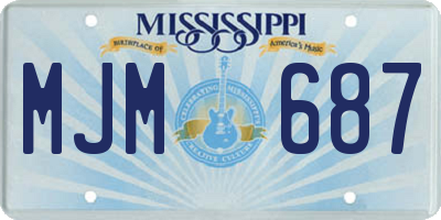 MS license plate MJM687
