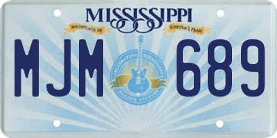 MS license plate MJM689