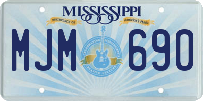 MS license plate MJM690