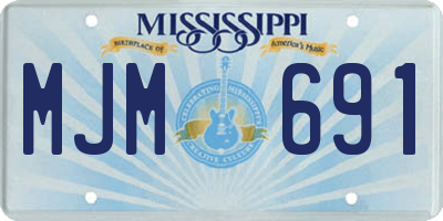 MS license plate MJM691