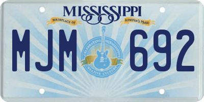 MS license plate MJM692