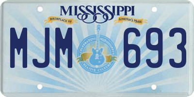 MS license plate MJM693
