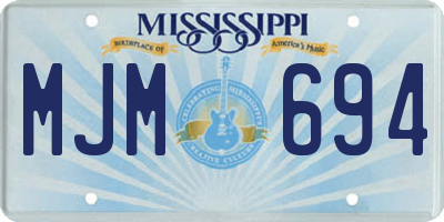 MS license plate MJM694