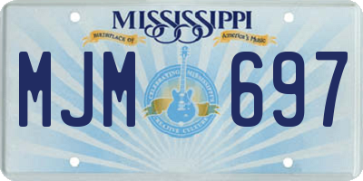 MS license plate MJM697