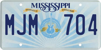 MS license plate MJM704