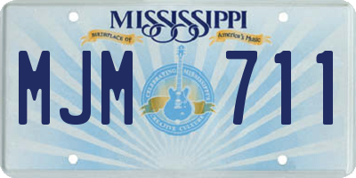 MS license plate MJM711