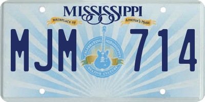 MS license plate MJM714