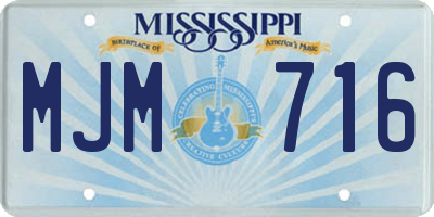 MS license plate MJM716