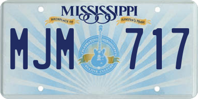 MS license plate MJM717
