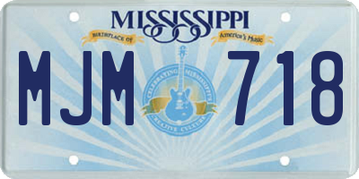 MS license plate MJM718
