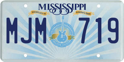 MS license plate MJM719