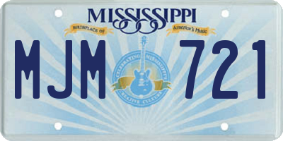 MS license plate MJM721