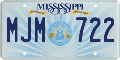 MS license plate MJM722