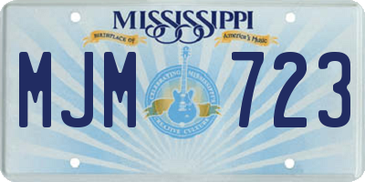 MS license plate MJM723