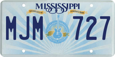 MS license plate MJM727
